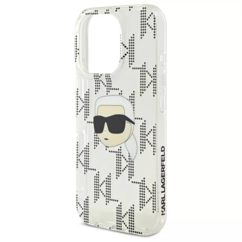 Karl Lagerfeld IML Karl Head Electroplated - dėklas iPhone 16 Pro Max (skaidrus)