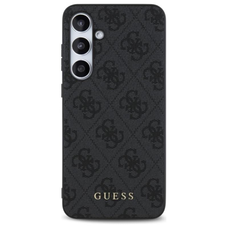 Guess 4G Metal Gold Logo – dėklas Samsung Galaxy S24 FE (pilkas)
