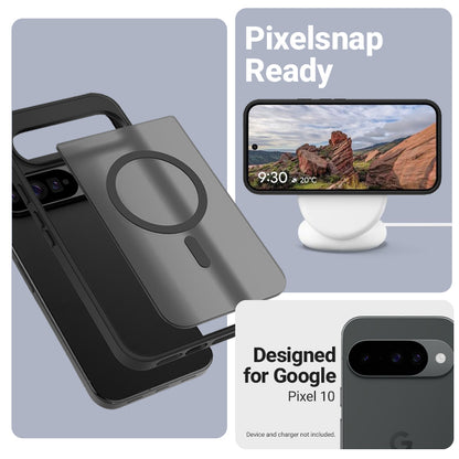 Crong Hybrid Matte Magnetic - MagSafe Google Pixel 10 dėklas (juodas)
