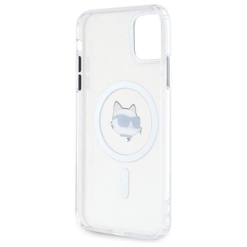 Karl Lagerfeld IML Metal Choupette Head MagSafe – dėklas, skirtas iPhone 11 (baltas)