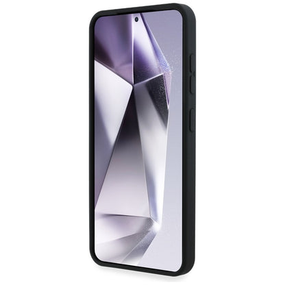 Karl Lagerfeld Silikoninis dvigubos galvutės ir apskritimo „MagSafe“ – dėklas, skirtas „Samsung Galaxy S25“ (juodas)