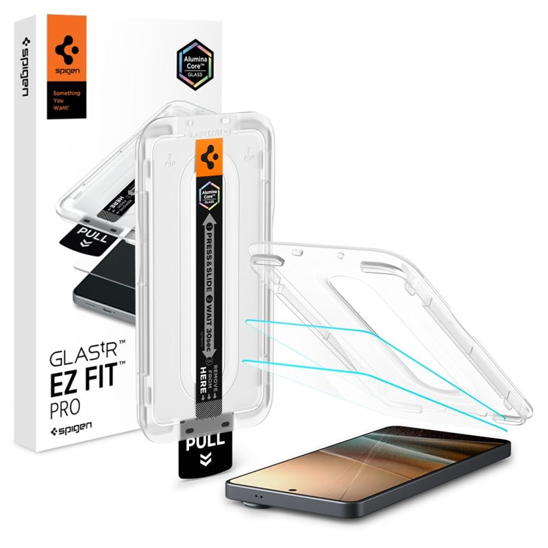 Spigen GLAS.TR EZ Fit Pro AC 2 vnt. – Antirefleksinis grūdintas stiklas, skirtas Samsung Galaxy S26 Ultra (2 vnt.)