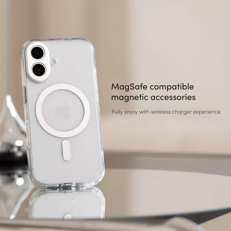 Moshi iGlaze MagSafe dėklas iPhone 16 Pro Max (Luna Sidabrinė)