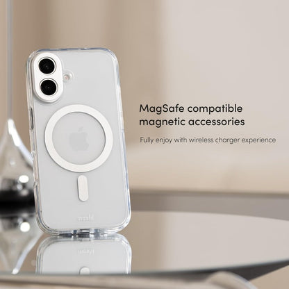 Moshi iGlaze MagSafe dėklas iPhone 16 Pro Max (Luna Sidabrinė)