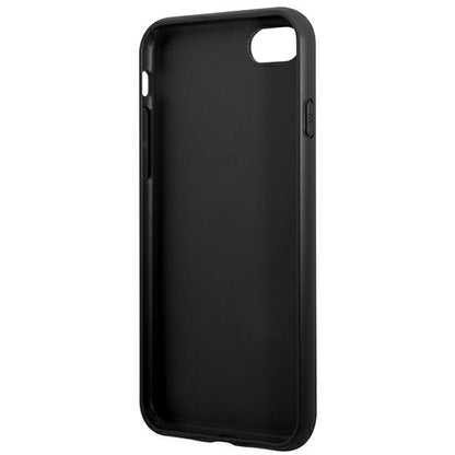 Guess 4G Metalinis auksinis logotipas – dėklas, skirtas iPhone SE 2022 / SE 2020 / 8 / 7 (rudas)