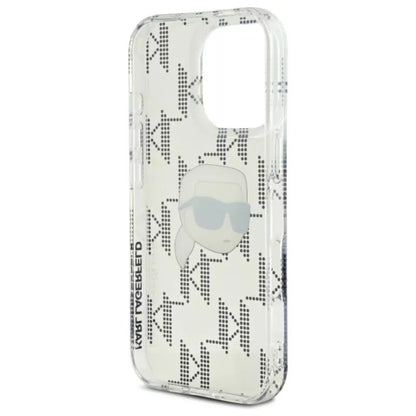 Karl Lagerfeld IML Karl Head Electroplated - dėklas iPhone 16 Pro Max (skaidrus)