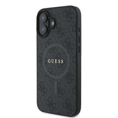 Guess 4G Ring Classic Logo MagSafe - dėklas iPhone 16 Plus (juodas)