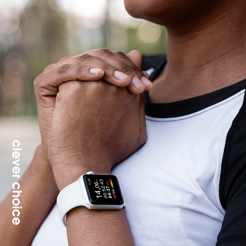 Crong Liquid – Dirželis Apple Watch 44/45/46/49 mm (baltas)