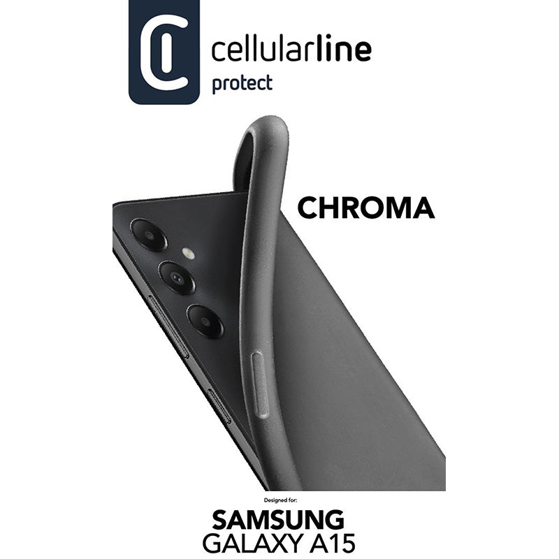 Cellularline Chroma dėklas - dėklas Samsung Galaxy A15 4G / 5G (juodas)