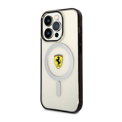 Ferrari Outline Magsafe – dėklas, skirtas „iPhone 14 Pro Max“ (skaidrus)