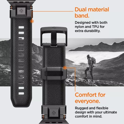 Spigen DuraPro Armor – juosta, skirta „Apple Watch 44/45/46/49 mm“ (juodas leidimas)