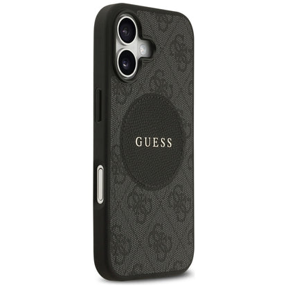 Guess 4G Circle Classic Logo MagSafe dėklas – iPhone 17 (juodas)