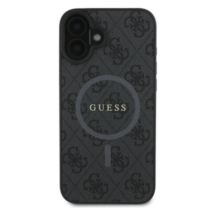 Guess 4G Ring Classic Logo MagSafe - dėklas iPhone 16 Plus (juodas)