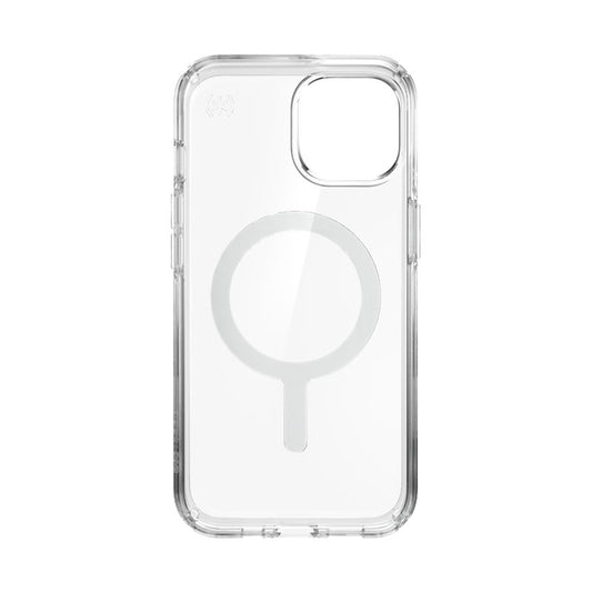 Speck Presidio Perfect-Clear + MagSafe – dėklas, skirtas iPhone 14 / iPhone 13 su MICROBAN danga (skaidrus)