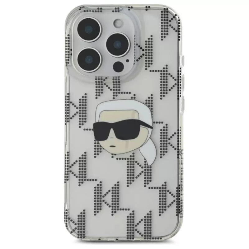 Karl Lagerfeld IML Karl galvos galvanizuotas - Dėklas skirtas iPhone 16 Pro (skaidrus)