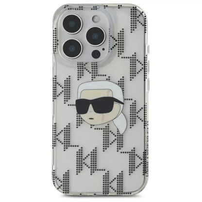 Karl Lagerfeld IML Karl galvos galvanizuotas - Dėklas skirtas iPhone 16 Pro (skaidrus)