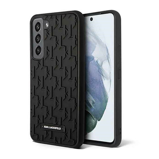 Karl Lagerfeld Monogramos 3D raštas - Dėklas Samsung Galaxy S23 (juodas)