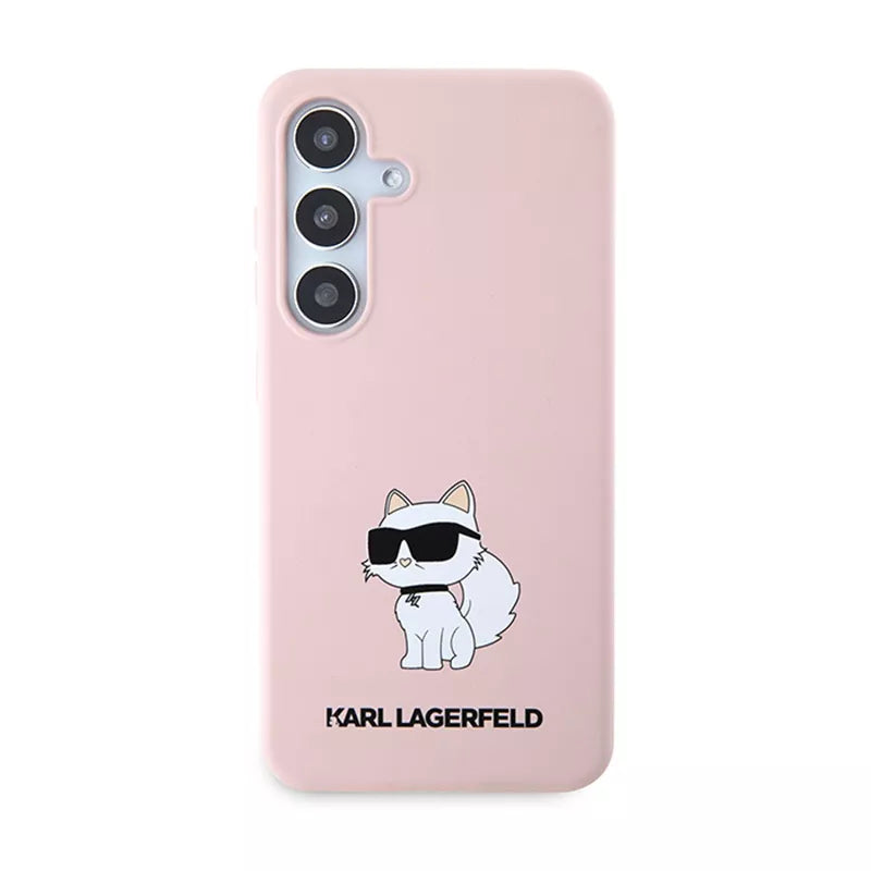 Karl Lagerfeld Silicone Choupette - Samsung Galaxy S24+ dėklas (rožinis)