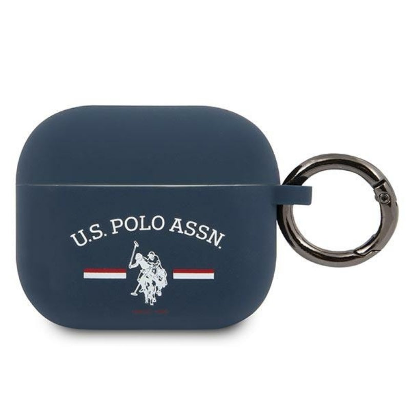 US Polo Assn silikoninis logotipas – dėklas, skirtas „Airpods 3“ (tamsiai mėlyna)