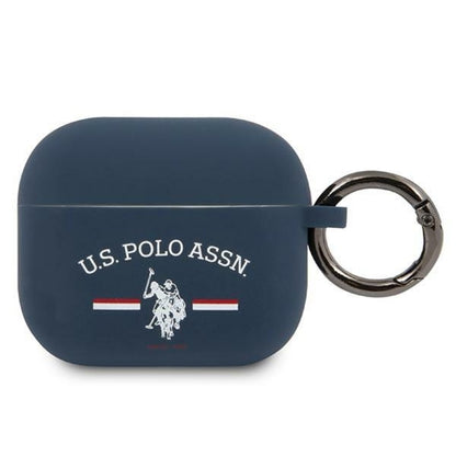 US Polo Assn silikoninis logotipas – dėklas, skirtas „Airpods 3“ (tamsiai mėlyna)