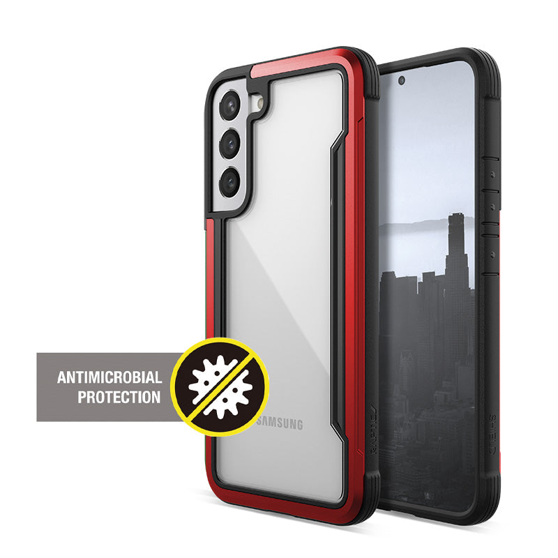 X-Doria Raptic Shield Pro – dėklas, skirtas „Samsung Galaxy S22+ 5G“ (su antimikrobine apsauga) (raudonas)