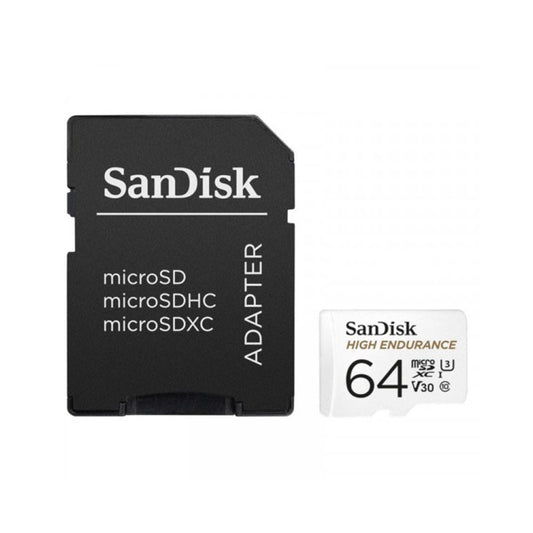 SanDisk High Endurance microSDXC – atminties kortelė 64 GB, 10 klasė, UHS-I, 100/40 MB/s, su adapteriu