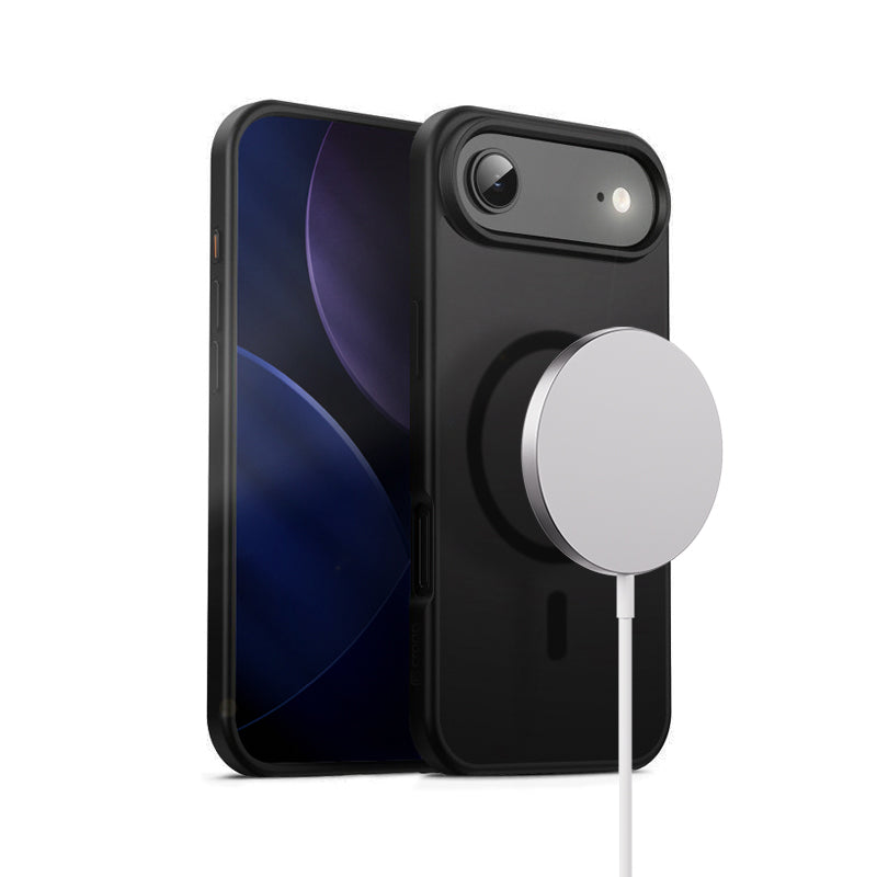 Crong Hybrid Frost MAG dėklas - MagSafe iPhone Air dėklas (juodas)