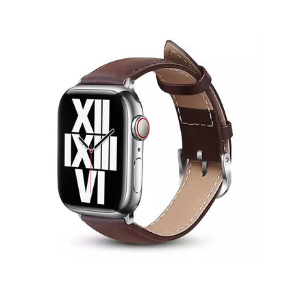 Crong Noble Band – Tikra odos apyrankė Apple Watch 38/40/41/42 mm (Espresso)