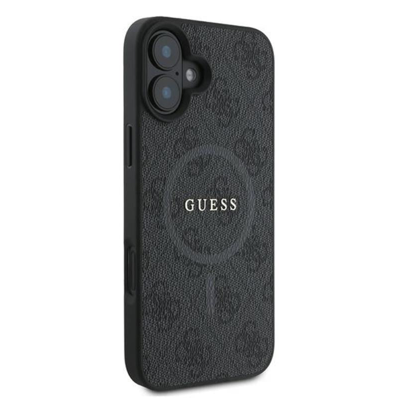 Guess 4G Ring Classic Logo MagSafe - dėklas iPhone 16 Plus (juodas)