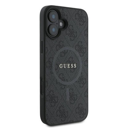 Guess 4G Ring Classic Logo MagSafe - dėklas iPhone 16 Plus (juodas)