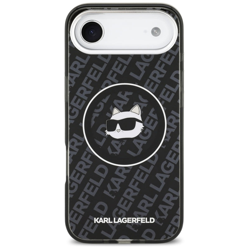 Karl Lagerfeld IML Choupette galvos logotipas MagSafe - Dėklas iPhone Air (juodas)
