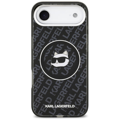 Karl Lagerfeld IML Choupette galvos logotipas MagSafe - Dėklas iPhone Air (juodas)