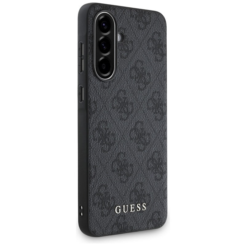Guess 4G Metal Gold Logo - dėklas, skirtas „Samsung Galaxy A56 5G“ (juodas)