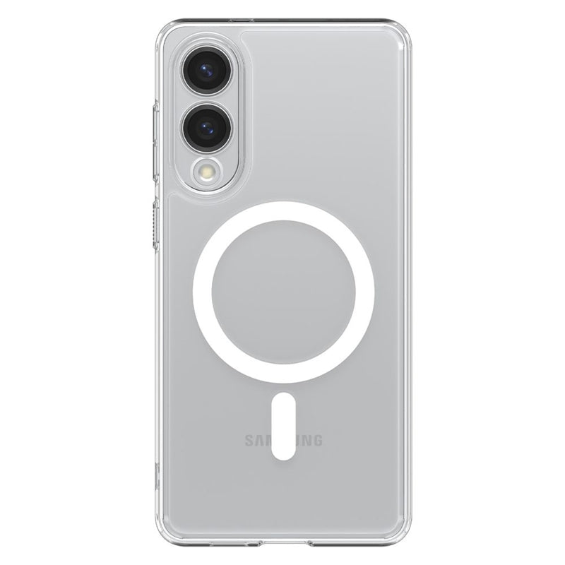 Spigen Ultra Hybrid Mag MagSafe - dėklas, skirtas Samsung Galaxy S25 Edge (skaidrus / baltas)