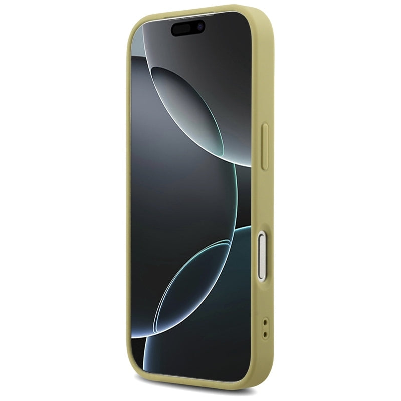Guess Dėklas "Fixed Glitter Big 4G" iPhone 17 Pro (auksinis)