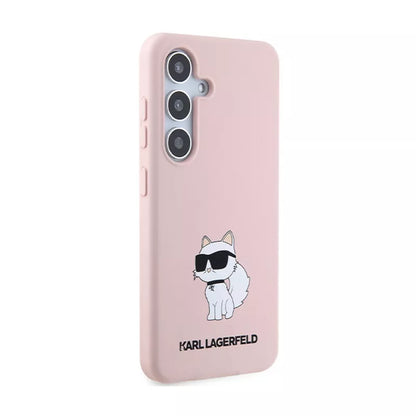 Karl Lagerfeld Silicone Choupette - Samsung Galaxy S24+ dėklas (rožinis)