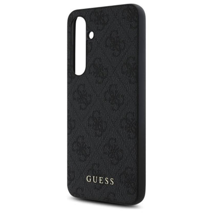 Guess 4G Metal Gold Logo – dėklas Samsung Galaxy S24 FE (pilkas)