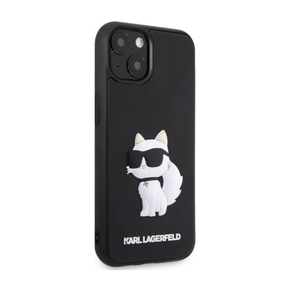 Karl Lagerfeld 3D guminis NFT Choupette - dėklas skirtas iPhone 14 (juodas)