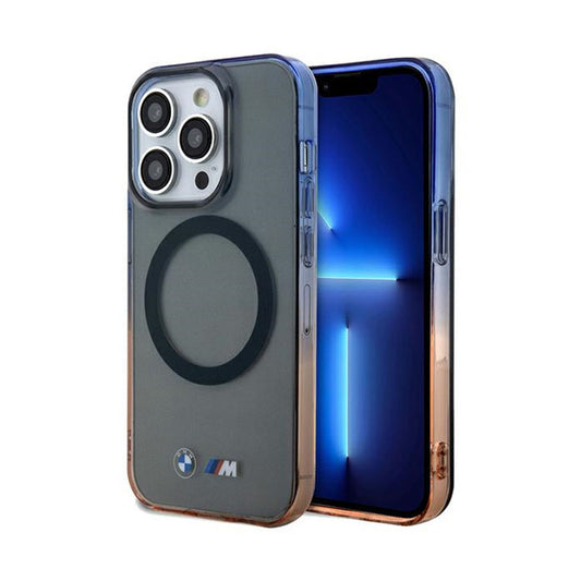 BMW Gradient Bumper MagSafe – dėklas skirtas iPhone 15 Pro Max (pilkas)