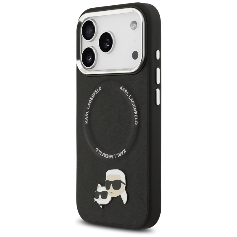 Karl Lagerfeld Karl & Choupette Smeigtukai MagSafe - Dėklas iPhone 17 Pro (juodas)