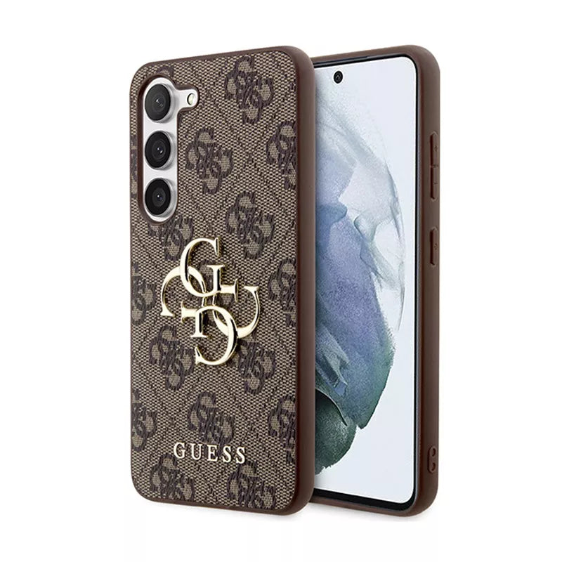 Guess 4G Big Metal Logo – Dėklas, skirtas „Samsung Galaxy S24“ (rudas)