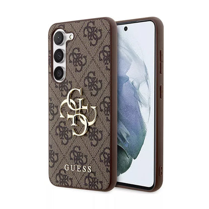 Guess 4G Big Metal Logo – Dėklas, skirtas „Samsung Galaxy S24“ (rudas)