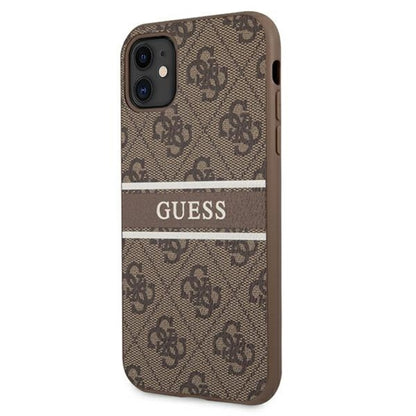 Guess 4G Printed Stripe – iPhone 11 dėklas (ruda)