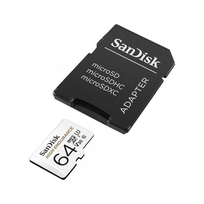 SanDisk High Endurance microSDXC – atminties kortelė 64 GB, 10 klasė, UHS-I, 100/40 MB/s, su adapteriu