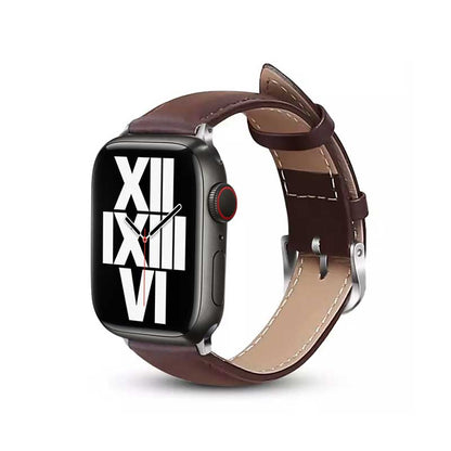 Crong Noble Band – Tikra odos apyrankė Apple Watch 38/40/41/42 mm (Espresso)