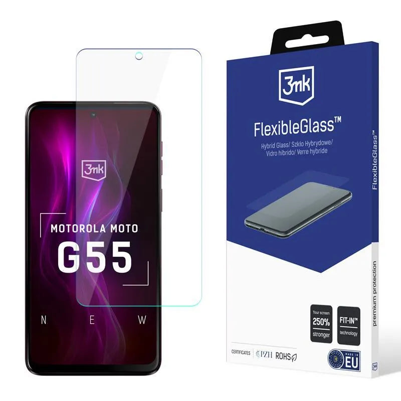 3mk FlexibleGlass - Hibridinis stiklas skirtas Motorola Moto G55 5G