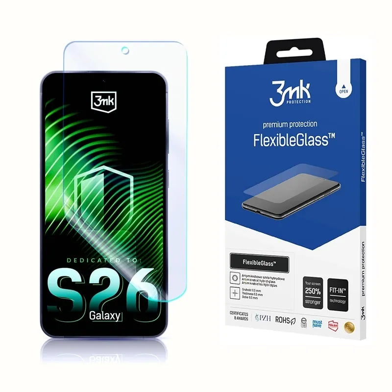 3mk FlexibleGlass – Hibridinis stiklas, skirtas Samsung Galaxy S26