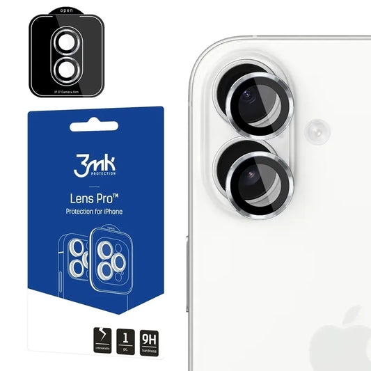 3mk Grūdintas Stiklas Kameros Lęšiui Pro, skirtas iPhone 17 (Sidabrinis)
