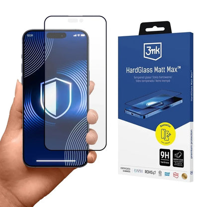 3mk HardGlass Matt Max - Matinis grūdintas stiklas, skirtas iPhone 17 Pro Max