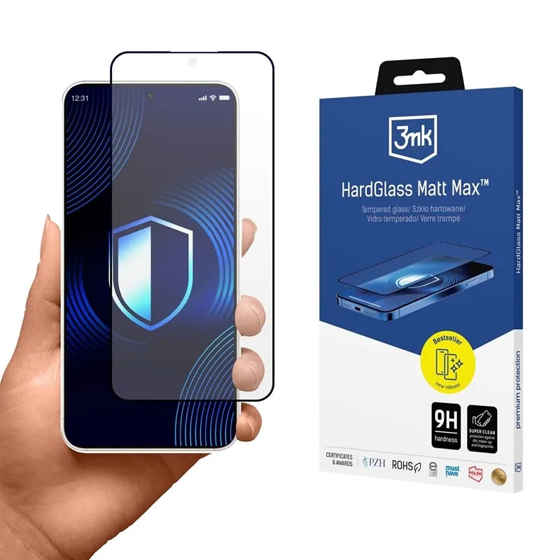 3mk HardGlass Matt Max – Matinis grūdintas stiklas, skirtas Samsung Galaxy S25 Edge
